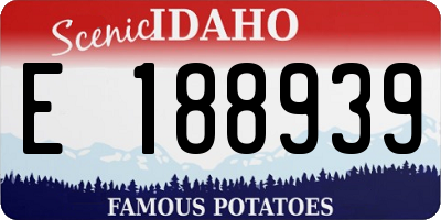 ID license plate E188939
