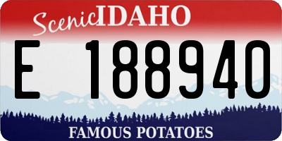 ID license plate E188940