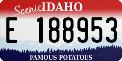 ID license plate E188953