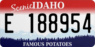 ID license plate E188954