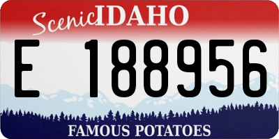 ID license plate E188956
