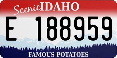 ID license plate E188959