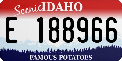 ID license plate E188966