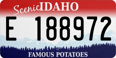 ID license plate E188972