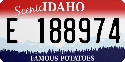 ID license plate E188974