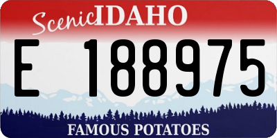 ID license plate E188975