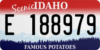 ID license plate E188979