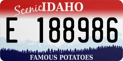 ID license plate E188986