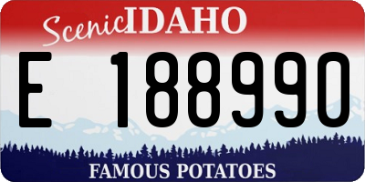 ID license plate E188990