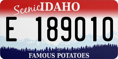 ID license plate E189010