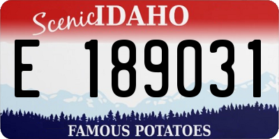 ID license plate E189031