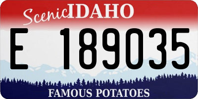 ID license plate E189035