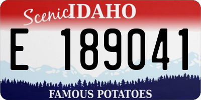 ID license plate E189041