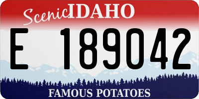 ID license plate E189042