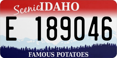 ID license plate E189046
