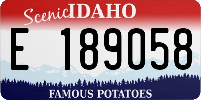 ID license plate E189058