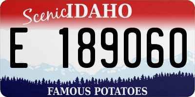 ID license plate E189060