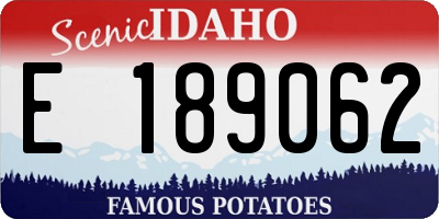 ID license plate E189062