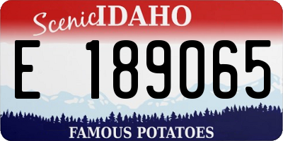 ID license plate E189065