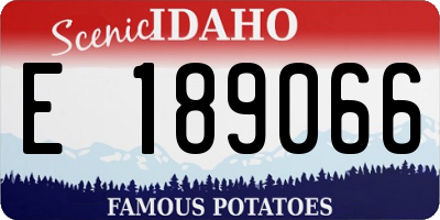 ID license plate E189066