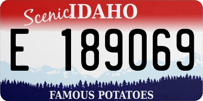 ID license plate E189069