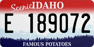 ID license plate E189072