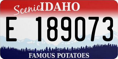 ID license plate E189073