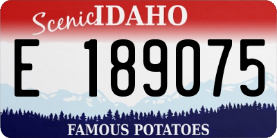 ID license plate E189075