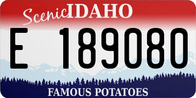ID license plate E189080