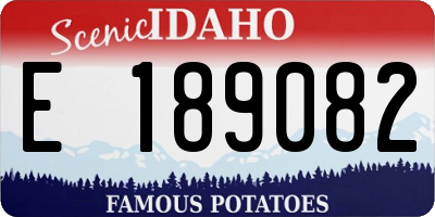 ID license plate E189082