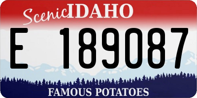 ID license plate E189087