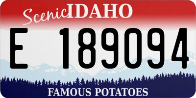 ID license plate E189094