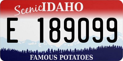 ID license plate E189099