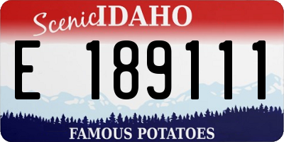 ID license plate E189111