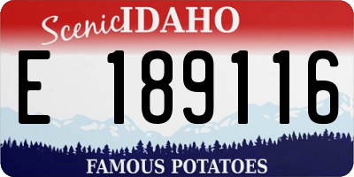 ID license plate E189116