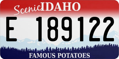 ID license plate E189122