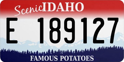 ID license plate E189127