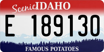 ID license plate E189130