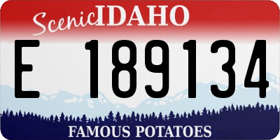 ID license plate E189134