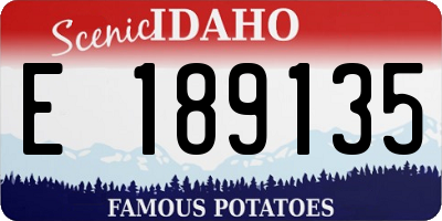 ID license plate E189135