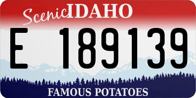 ID license plate E189139