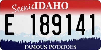 ID license plate E189141