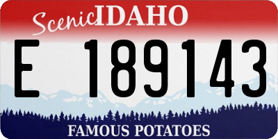 ID license plate E189143