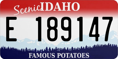 ID license plate E189147