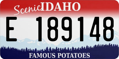 ID license plate E189148
