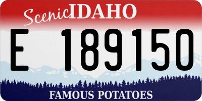 ID license plate E189150