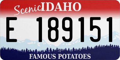 ID license plate E189151
