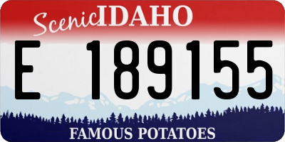 ID license plate E189155
