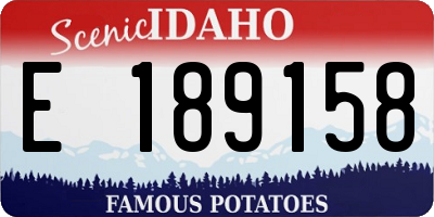 ID license plate E189158
