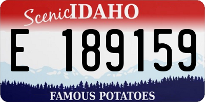 ID license plate E189159